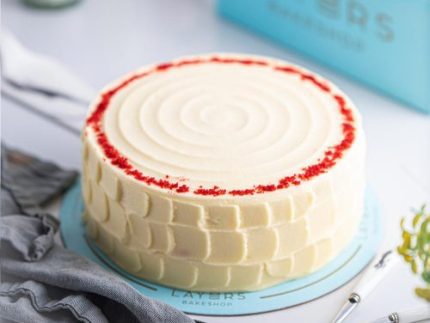 red velvet cake from layers bakeshop.